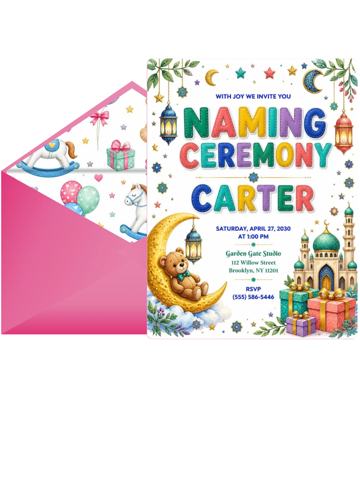 Mosque Palace Naming Ceremony Invitation