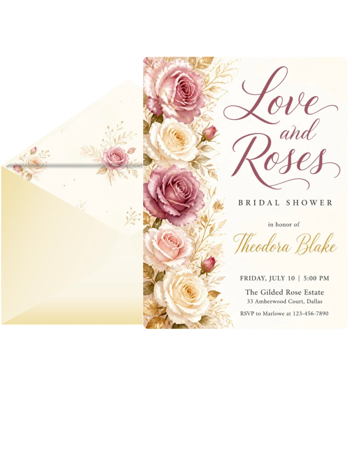 Dusty Rose Floral Bridal Shower