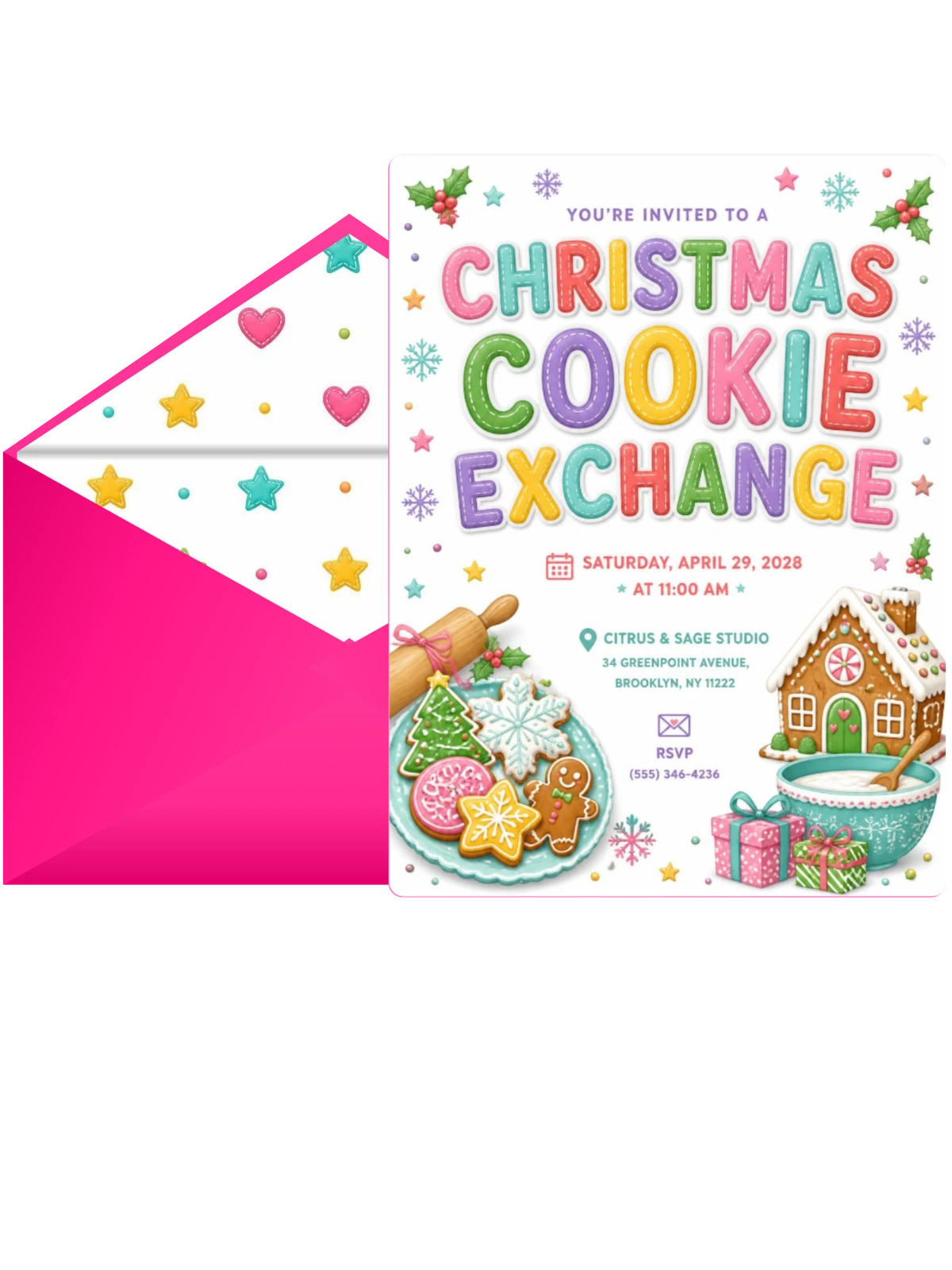 Christmas Cookie Exchange Invitation