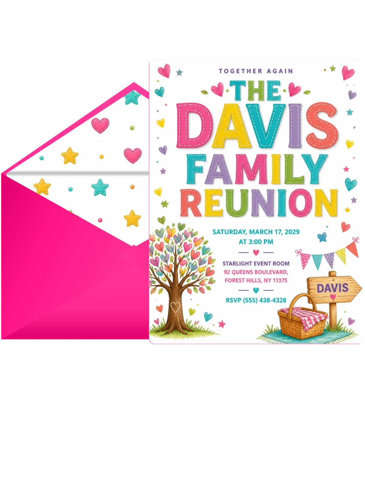 Family Tree Reunion Invitation