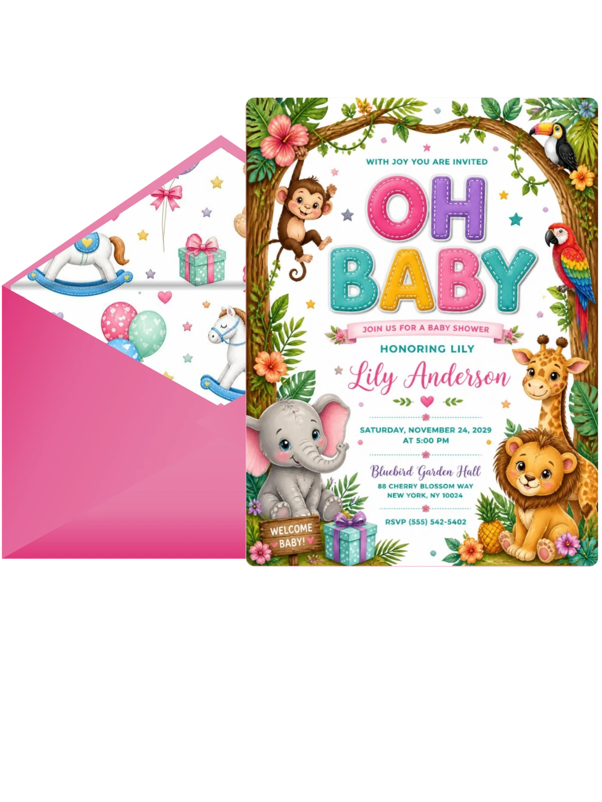 Elephant Baby Shower Invitation