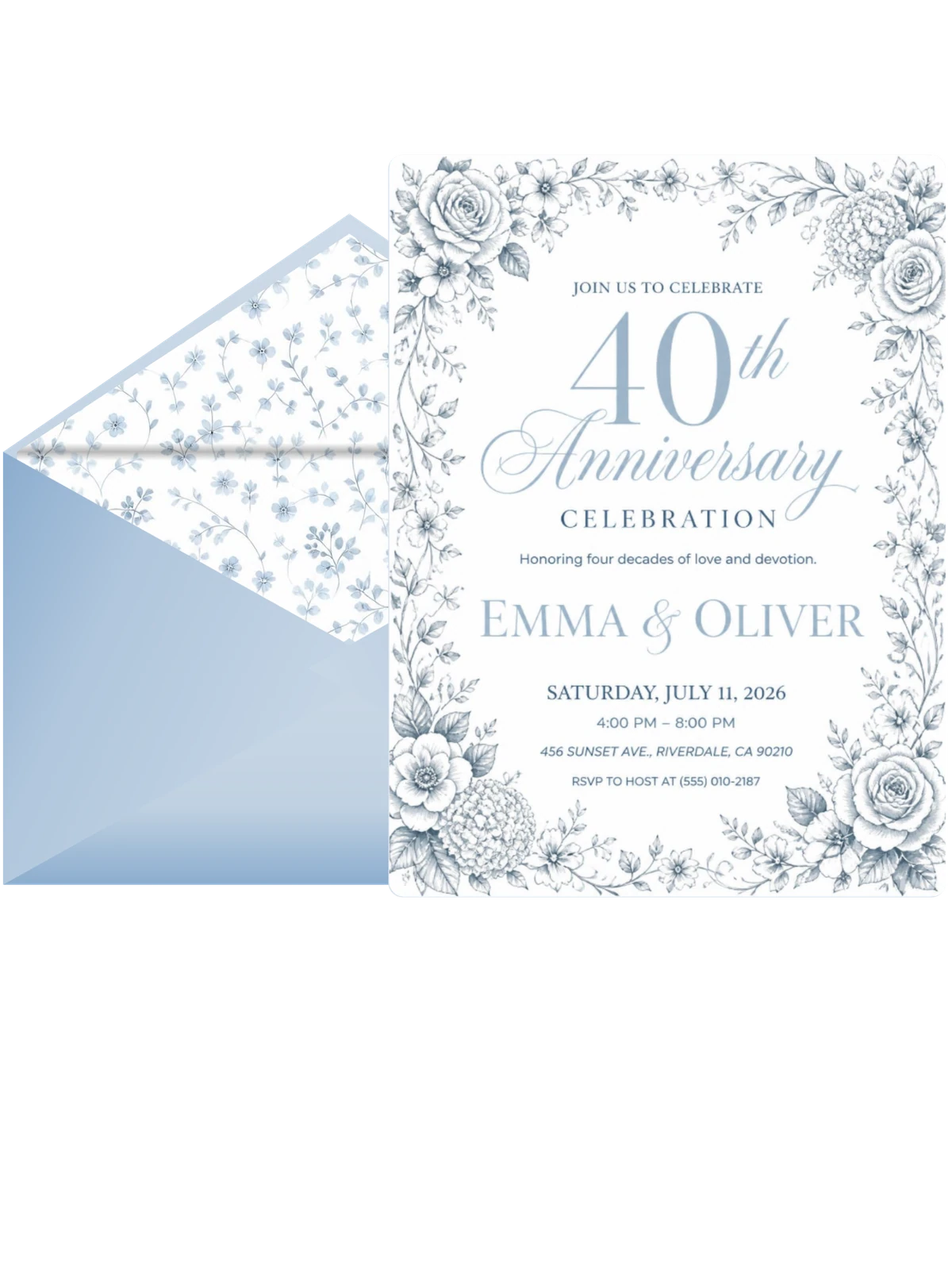 Elegant Rose 40th Anniversary