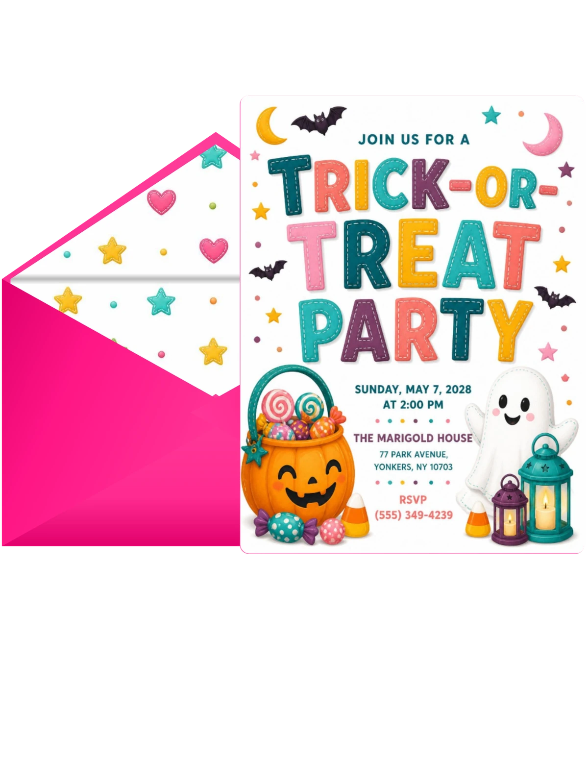 Pumpkin Treat Halloween Party Invitation